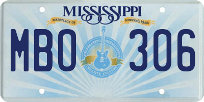 MS license plate MBO306