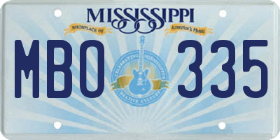 MS license plate MBO335