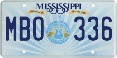 MS license plate MBO336