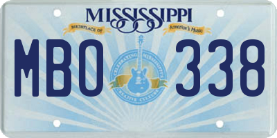 MS license plate MBO338