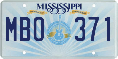 MS license plate MBO371