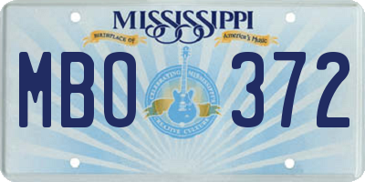 MS license plate MBO372