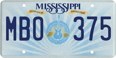 MS license plate MBO375