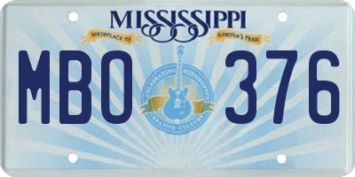 MS license plate MBO376