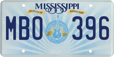 MS license plate MBO396
