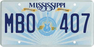 MS license plate MBO407