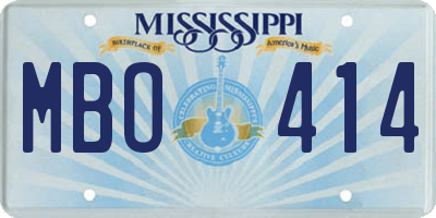 MS license plate MBO414