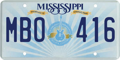 MS license plate MBO416