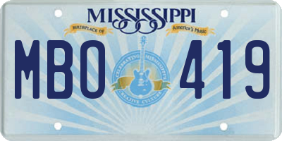 MS license plate MBO419