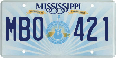 MS license plate MBO421