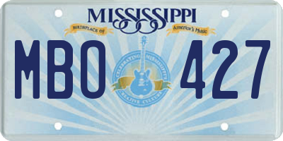 MS license plate MBO427