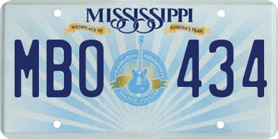 MS license plate MBO434