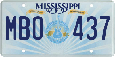 MS license plate MBO437