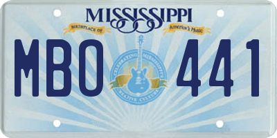 MS license plate MBO441