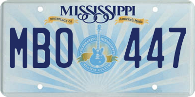 MS license plate MBO447