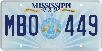 MS license plate MBO449