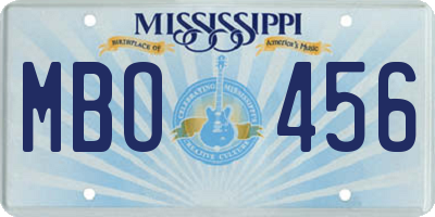 MS license plate MBO456