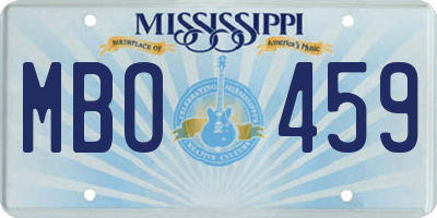 MS license plate MBO459