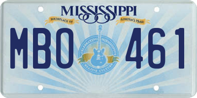 MS license plate MBO461
