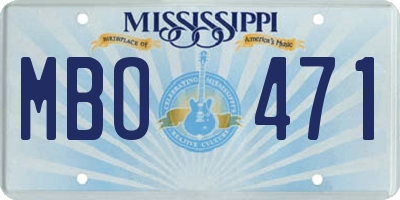 MS license plate MBO471