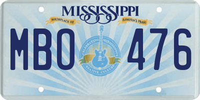 MS license plate MBO476