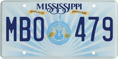 MS license plate MBO479
