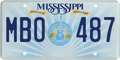 MS license plate MBO487