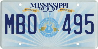 MS license plate MBO495
