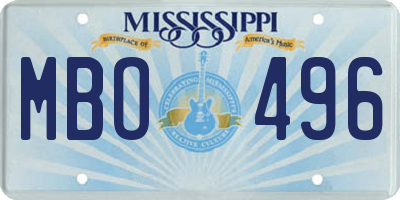 MS license plate MBO496