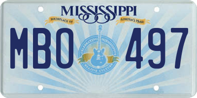 MS license plate MBO497