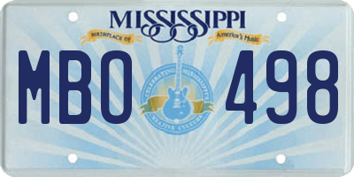 MS license plate MBO498
