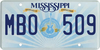 MS license plate MBO509