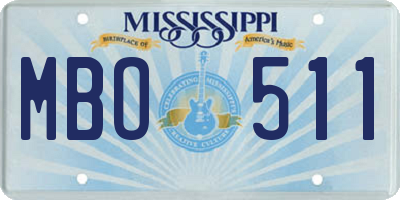 MS license plate MBO511
