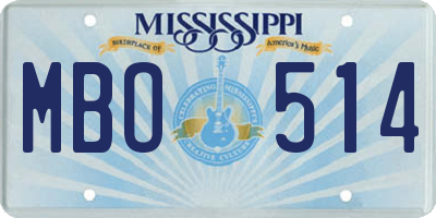 MS license plate MBO514