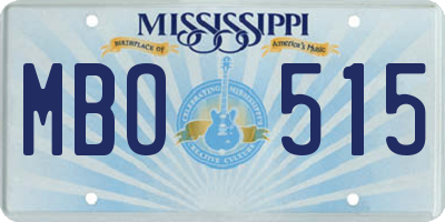 MS license plate MBO515