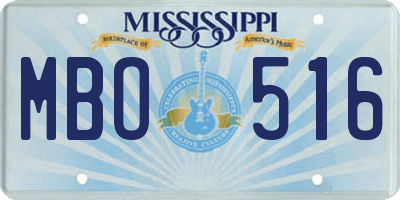 MS license plate MBO516