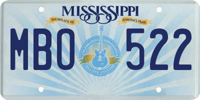 MS license plate MBO522