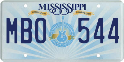 MS license plate MBO544