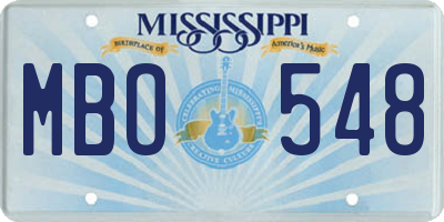 MS license plate MBO548
