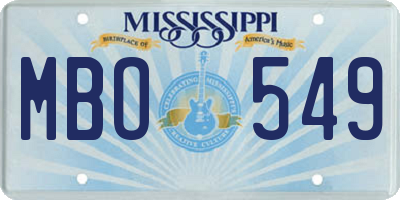 MS license plate MBO549