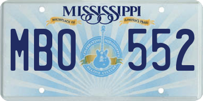 MS license plate MBO552