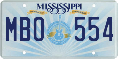 MS license plate MBO554