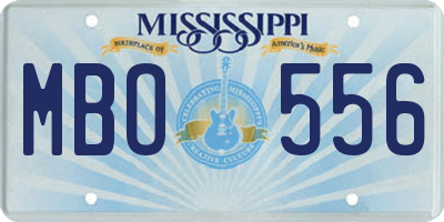 MS license plate MBO556