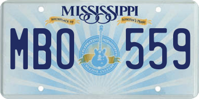 MS license plate MBO559