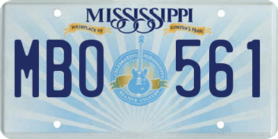 MS license plate MBO561
