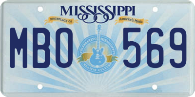 MS license plate MBO569