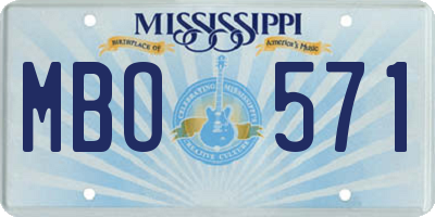 MS license plate MBO571