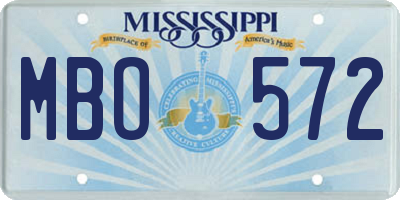 MS license plate MBO572