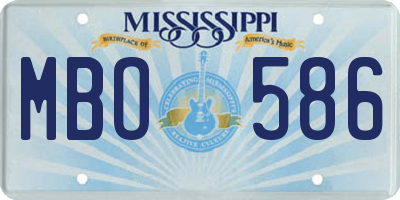MS license plate MBO586
