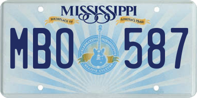 MS license plate MBO587